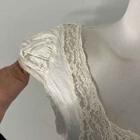 Rare 1930s Slipper Satin Bias Cut Peignoir Set VOLUP - Picture 7 of 13